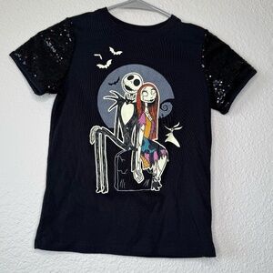 The Nightmare Before Christmas Girls T-Shirt, Jack & Sally